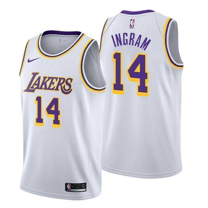 Los Angeles Lakers #14 Brandon Ingram Association White Swingman Jersey
