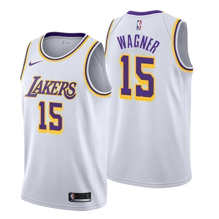 Los Angeles Lakers #15 Moritz Wagner Association White Swingman Jersey