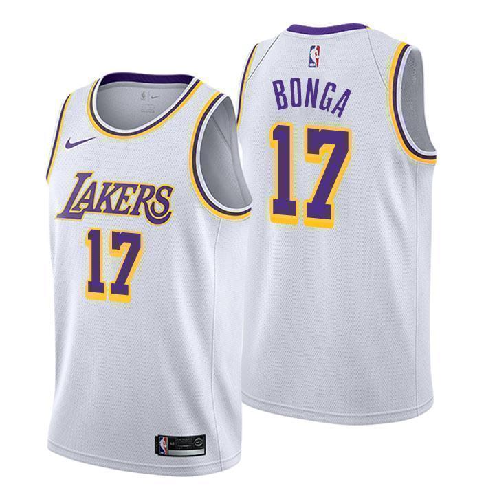 Los Angeles Lakers #17 Isaac Bonga Association White Swingman Jersey