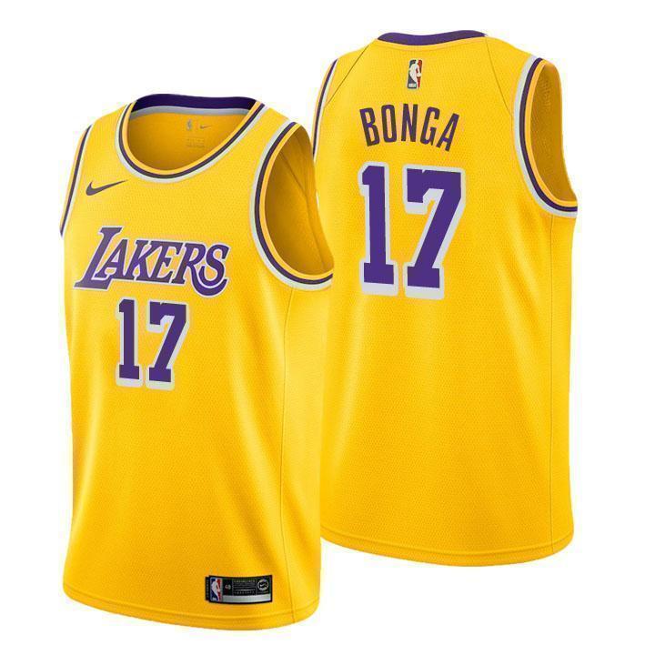 Los Angeles Lakers #17 Isaac Bonga Icon Edition Gold Swingman Jersey