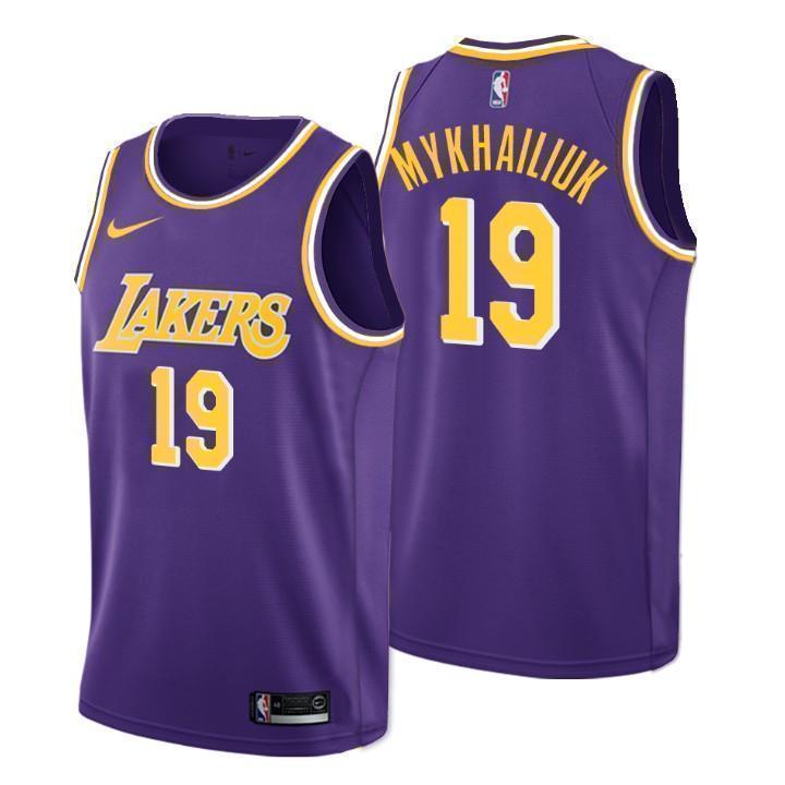 Los Angeles Lakers #19 Sviatoslav Mykhailiuk Statement Purple Swingman Jersey