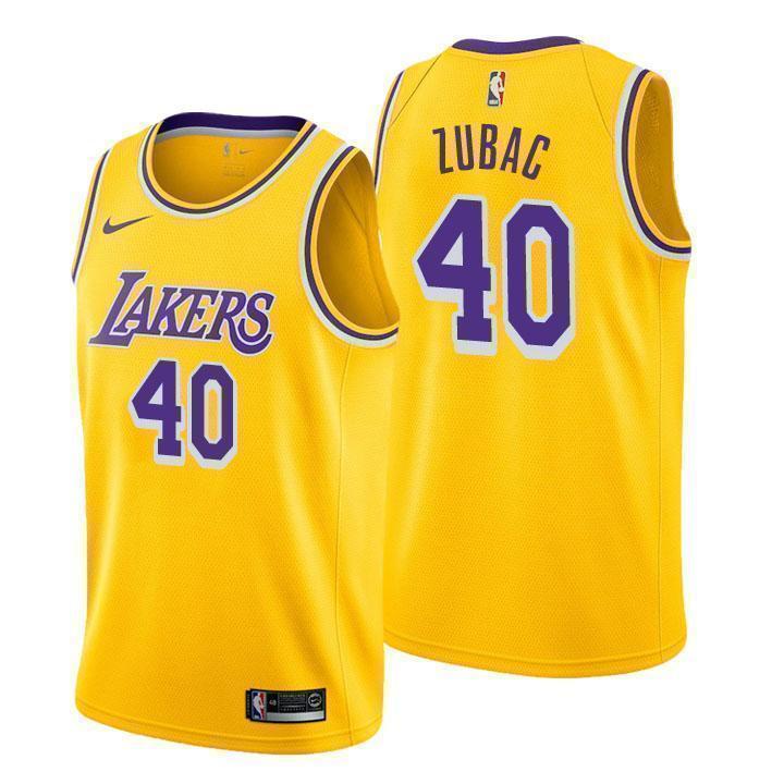 Los Angeles Lakers #40 Ivica Zubac Icon Edition Gold Swingman Jersey