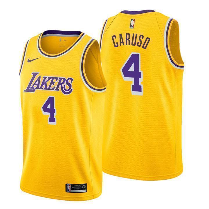 Los Angeles Lakers #4 Alex Caruso Icon Edition Gold Swingman Jersey