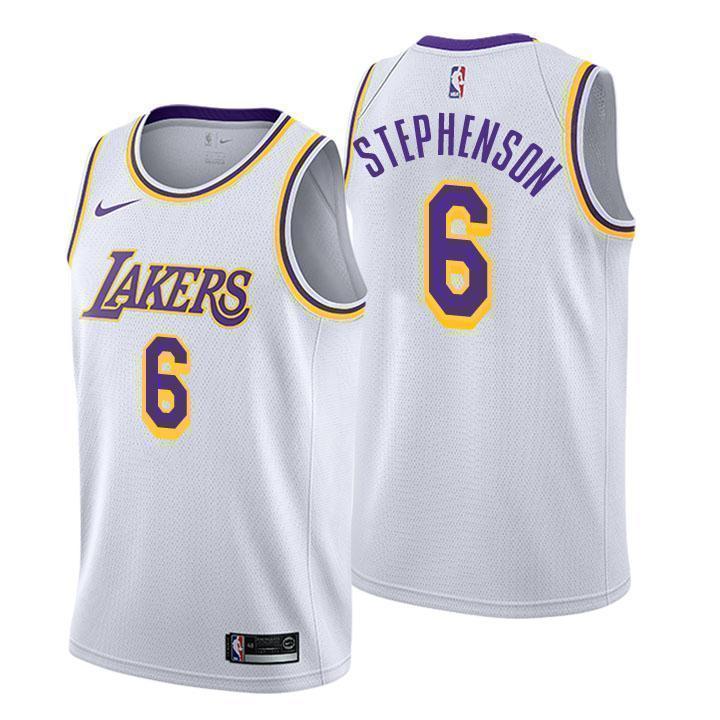 Los Angeles Lakers #6 Lance Stephenson Association White Swingman Jersey