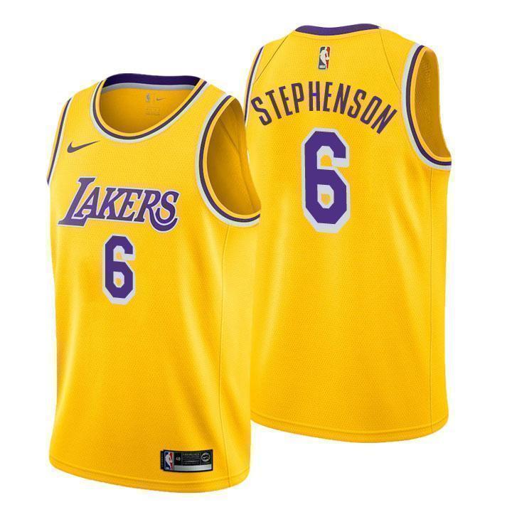Los Angeles Lakers #6 Lance Stephenson Icon Edition Gold Swingman Jersey