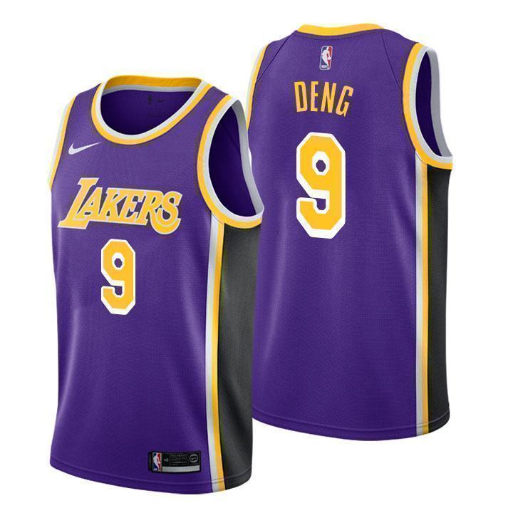 Los Angeles Lakers #9 Luol Deng Statement Purple Swingman Jersey
