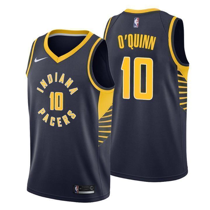 Indiana Pacers #10 Kyle O'Quinn Icon Edition Navy Swingman Jersey