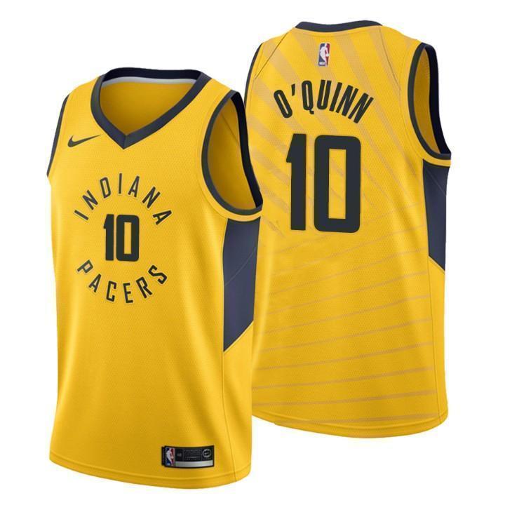 Indiana Pacers #10 Kyle O'Quinn Statement Gold Swingman Jersey