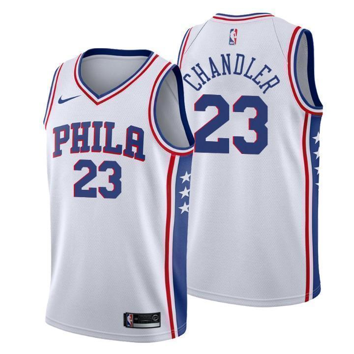 Philadelphia 76ers #23 Wilson Chandler Association White Swingman Jersey