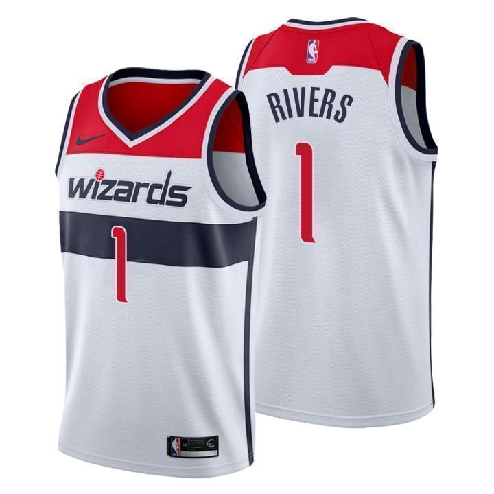 Washington Wizards #1 Austin Rivers Association White Swingman Jersey