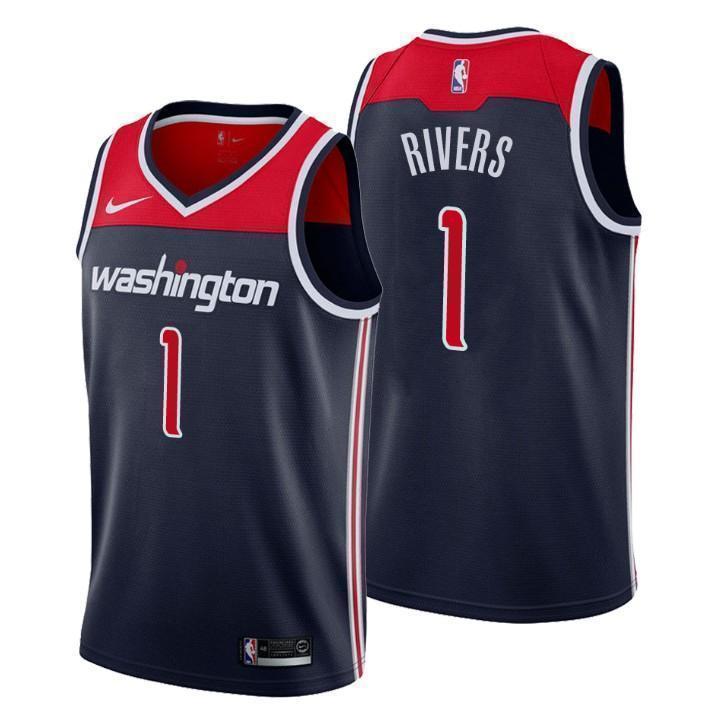 Washington Wizards #1 Austin Rivers Statement Navy Swingman Jersey