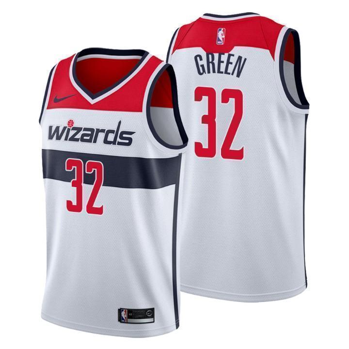 Washington Wizards #32 Jeff Green Association White Swingman Jersey