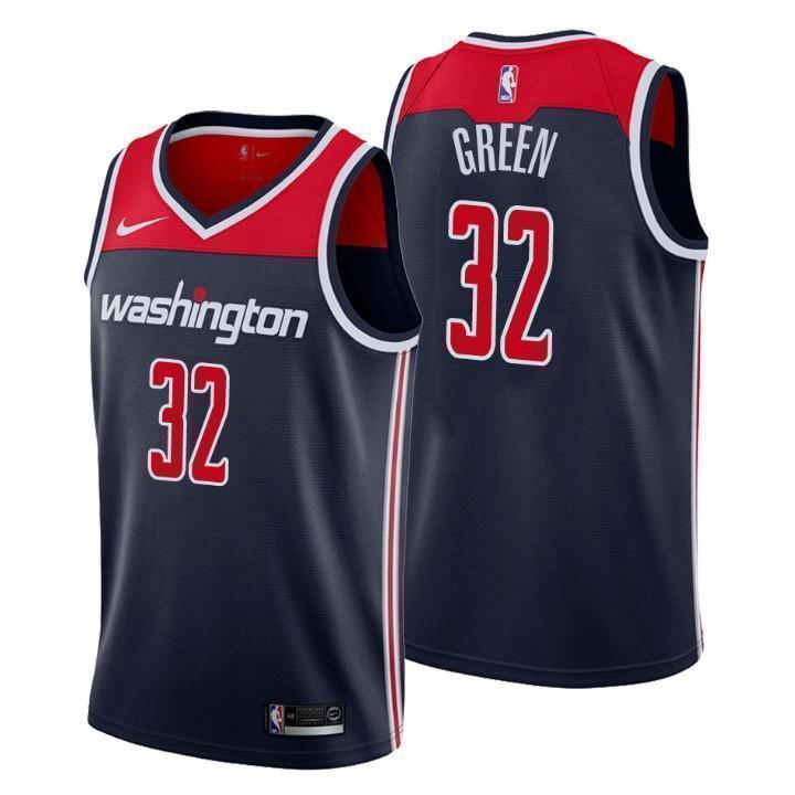 Washington Wizards #32 Jeff Green Statement Navy Swingman Jersey