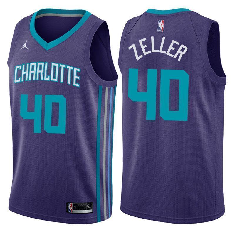 Charlotte Hornets Cody Zeller Statement Purple Swingman Jersey