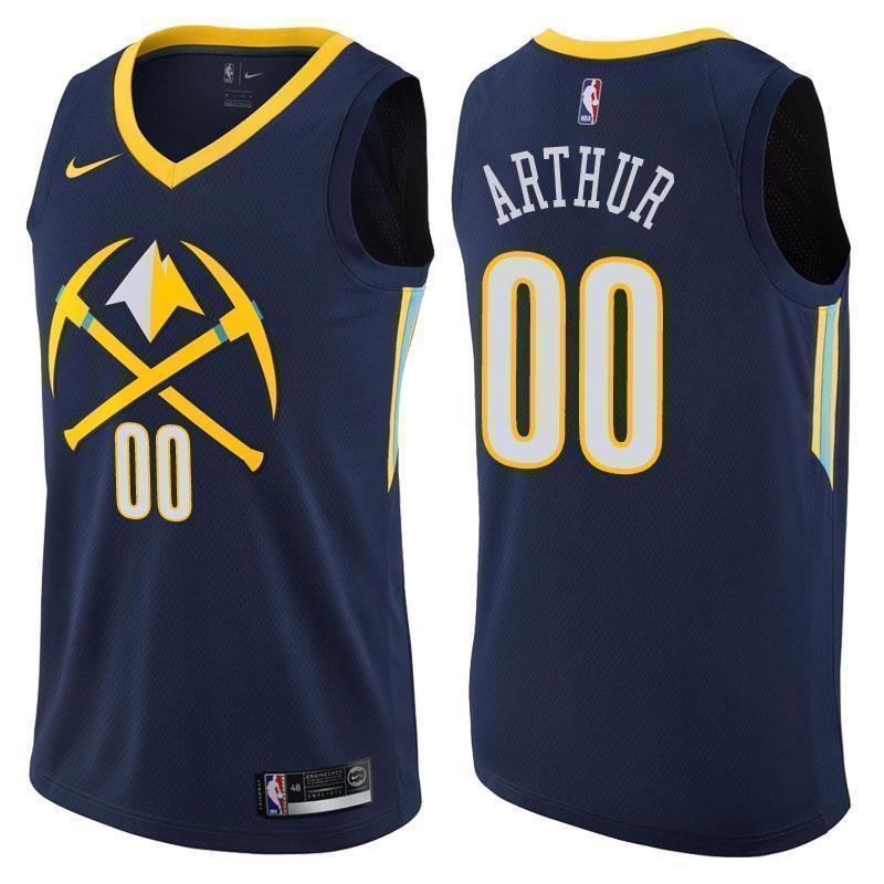 Denver Nuggets #00 Darrell Arthur City Edition Navy Swingman Jersey