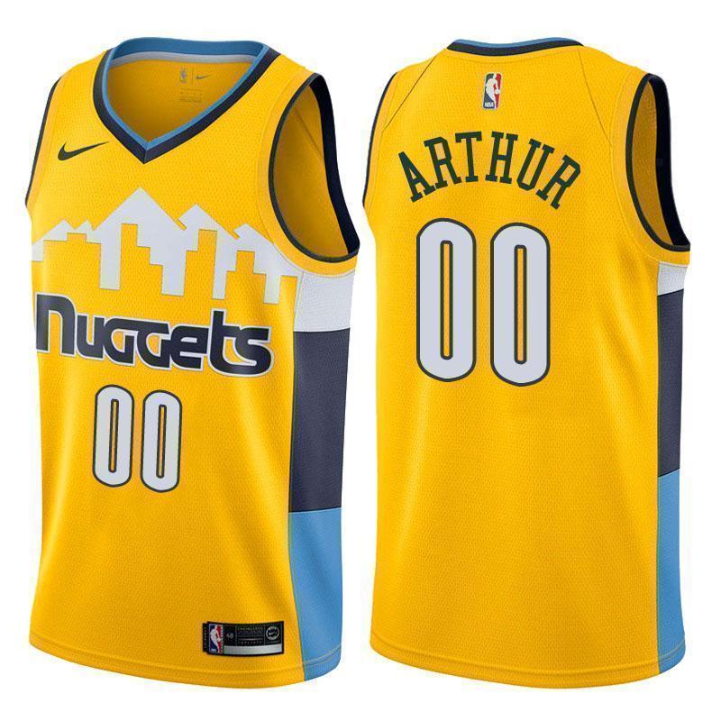 Denver Nuggets #00 Darrell Arthur Statement Gold Swingman Jersey