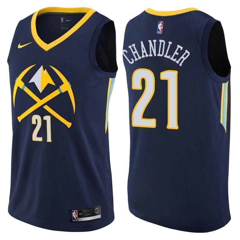 Denver Nuggets #21 Wilson Chandler City Edition Navy Swingman Jersey