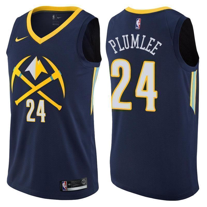 Denver Nuggets #24 Mason Plumlee City Edition Navy Swingman Jersey