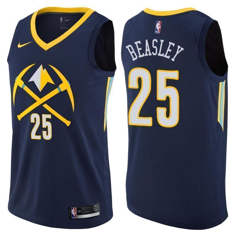 Denver Nuggets #25 Malik Beasley City Edition Navy Swingman Jersey