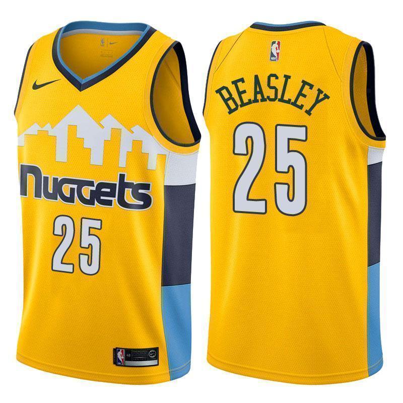 Denver Nuggets #25 Malik Beasley Statement Gold Swingman Jersey