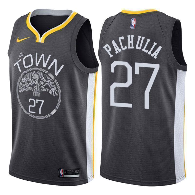 Golden State Warriors #27 Zaza Pachulia Statement Black Swingman Jersey