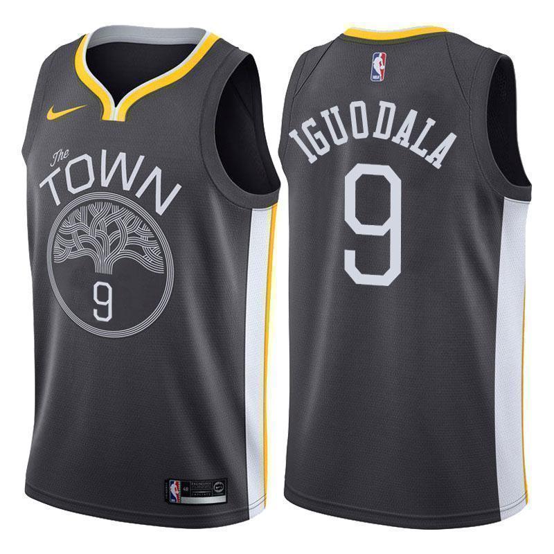 Golden State Warriors #9 Andre Iguodala Statement Gray Swingman Jersey