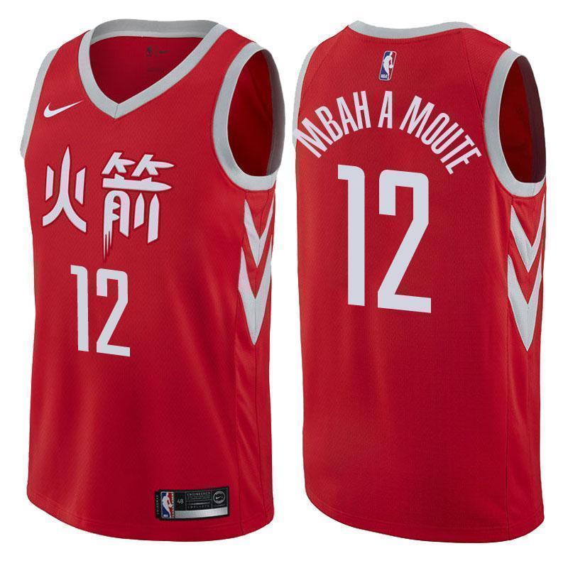 Houston Rockets #12 Luc Mbah a Moute City Edition Red Swingman Jersey
