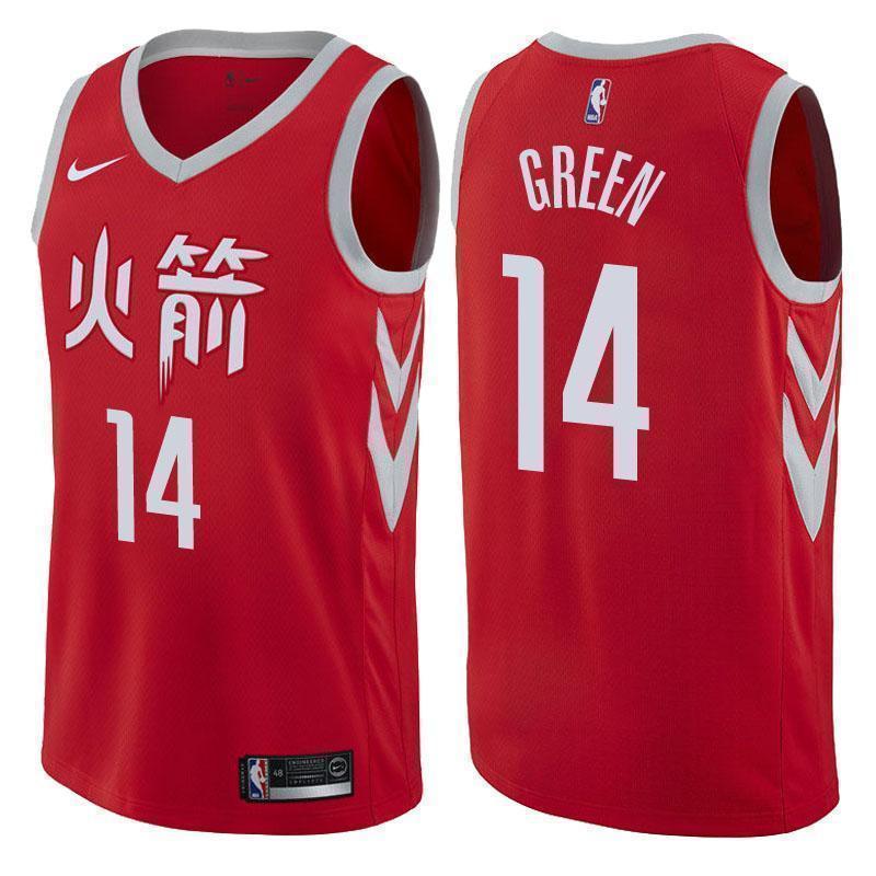 Houston Rockets #14 Gerald Green City Edition Red Swingman Jersey