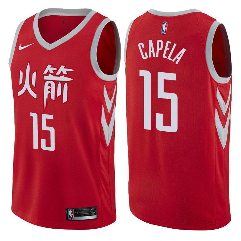 Houston Rockets #15 Clint Capela City Edition Red Swingman Jersey
