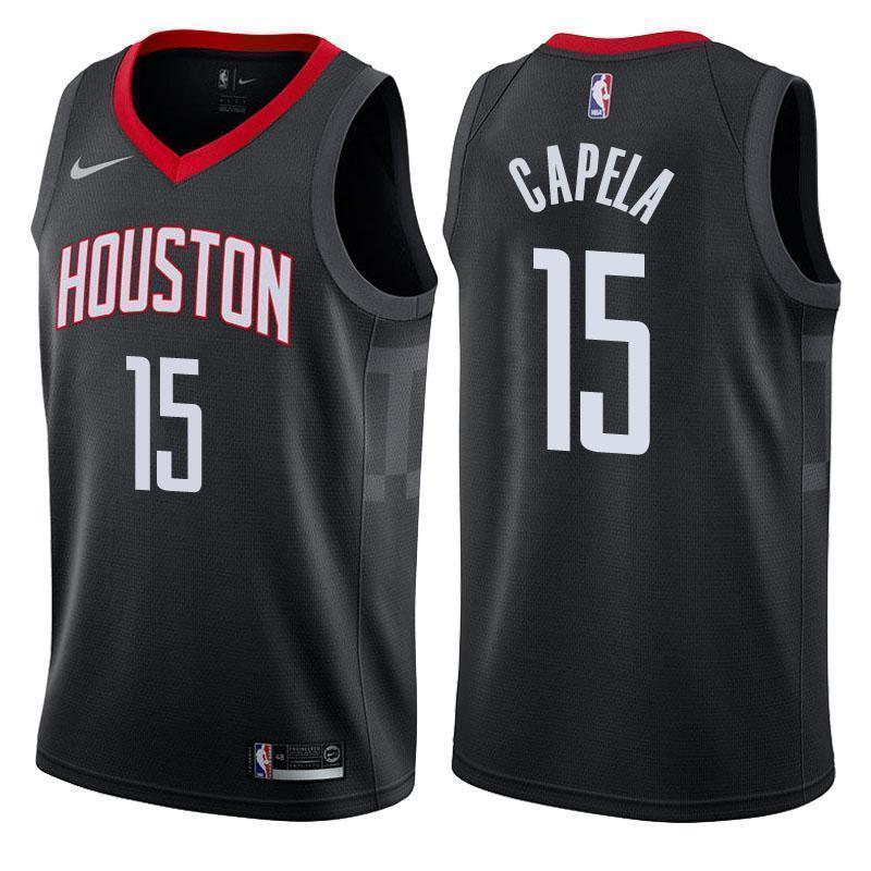 Houston Rockets #15 Clint Capela Statement Black Swingman Jersey