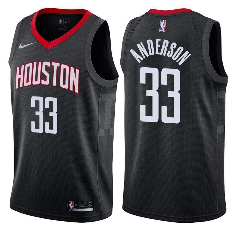 Houston Rockets #33 Ryan Anderson Statement Black Swingman Jersey