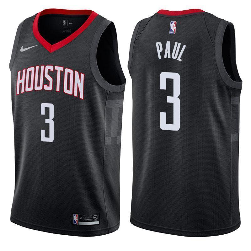 Houston Rockets #3 Chris Paul Statement Black Swingman Jersey