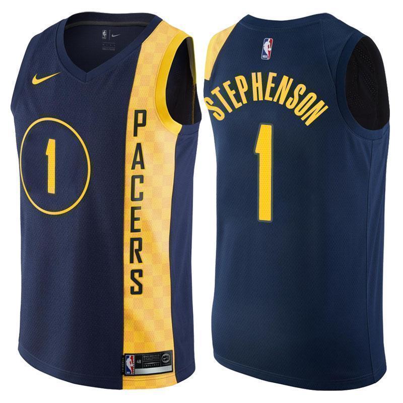 Indiana Pacers #1 Lance Stephenson City Edition Navy Swingman Jersey