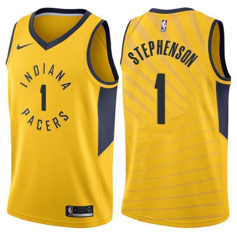 Indiana Pacers #1 Lance Stephenson Statement Gold Swingman Jersey