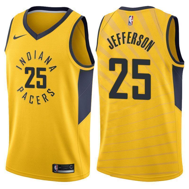 Indiana Pacers #25 Al Jefferson Statement Gold Swingman Jersey