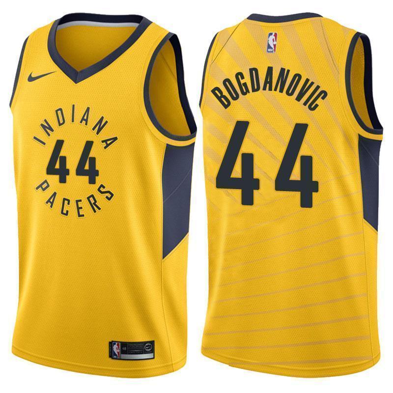Indiana Pacers #44 Bojan Bogdanovic Statement Gold Swingman Jersey