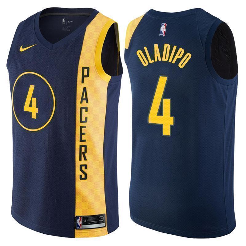 Indiana Pacers #4 Victor Oladipo City Edition Navy Swingman Jersey