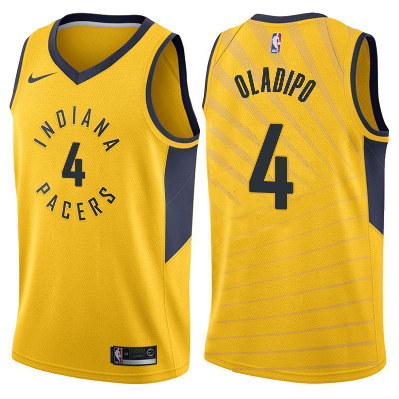 Indiana Pacers #4 Victor Oladipo Statement Gold Swingman Jersey