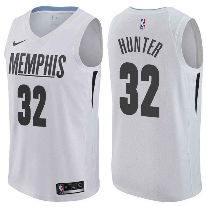 Memphis Grizzlies #32 Vince Hunter City Edition White Swingman Jersey
