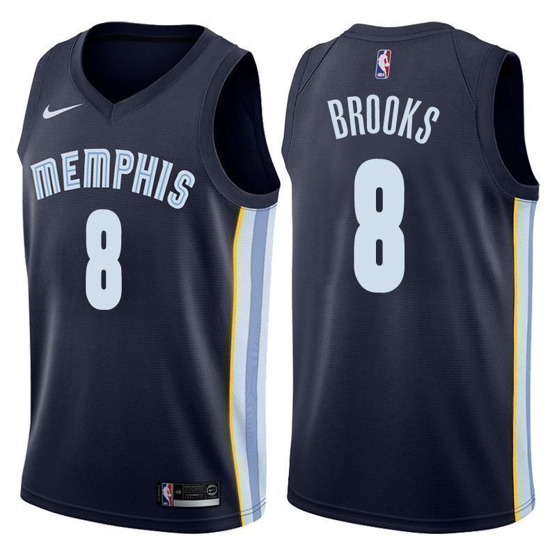 Memphis Grizzlies #8 MarShon Brooks Icon Navy Swingman Jersey