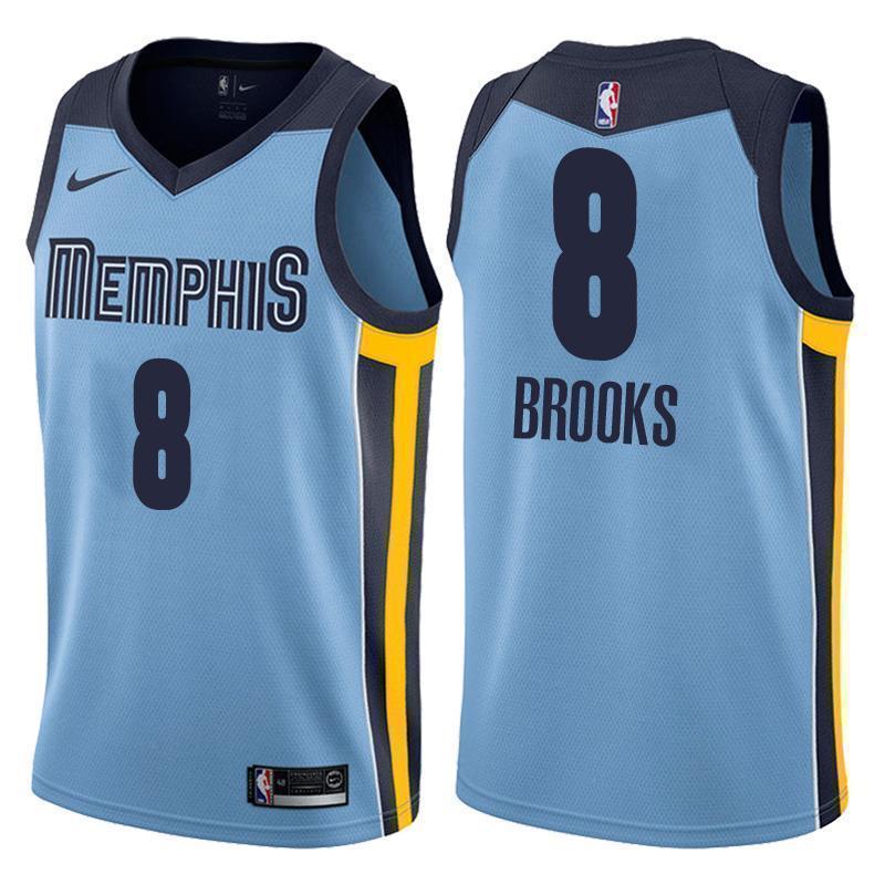 Memphis Grizzlies #8 MarShon Brooks Statement Blue Swingman Jersey