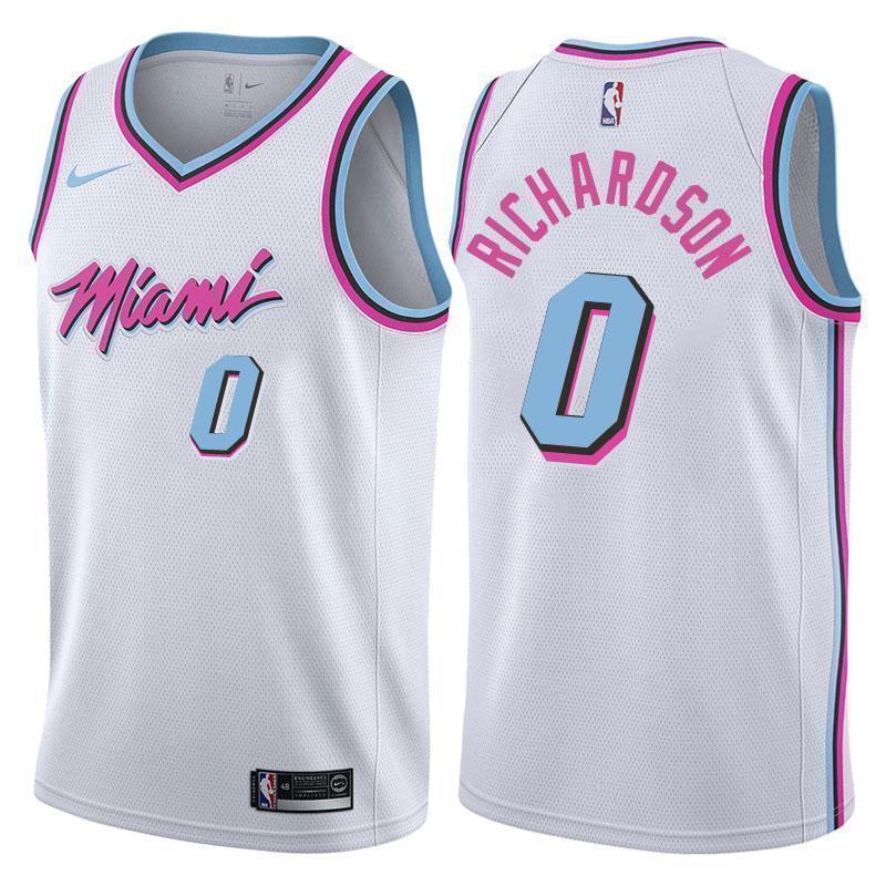 Miami Heat #0 Josh Richardson City Edition White Swingman Jersey