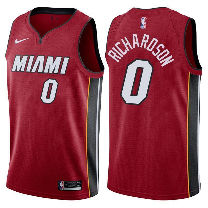 Miami Heat #0 Josh Richardson Statement Red Swingman Jersey