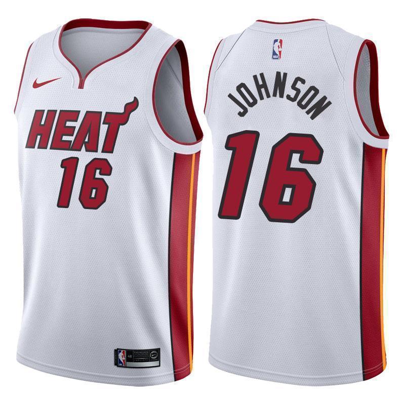 Miami Heat #16 James Johnson Association White Swingman Jersey