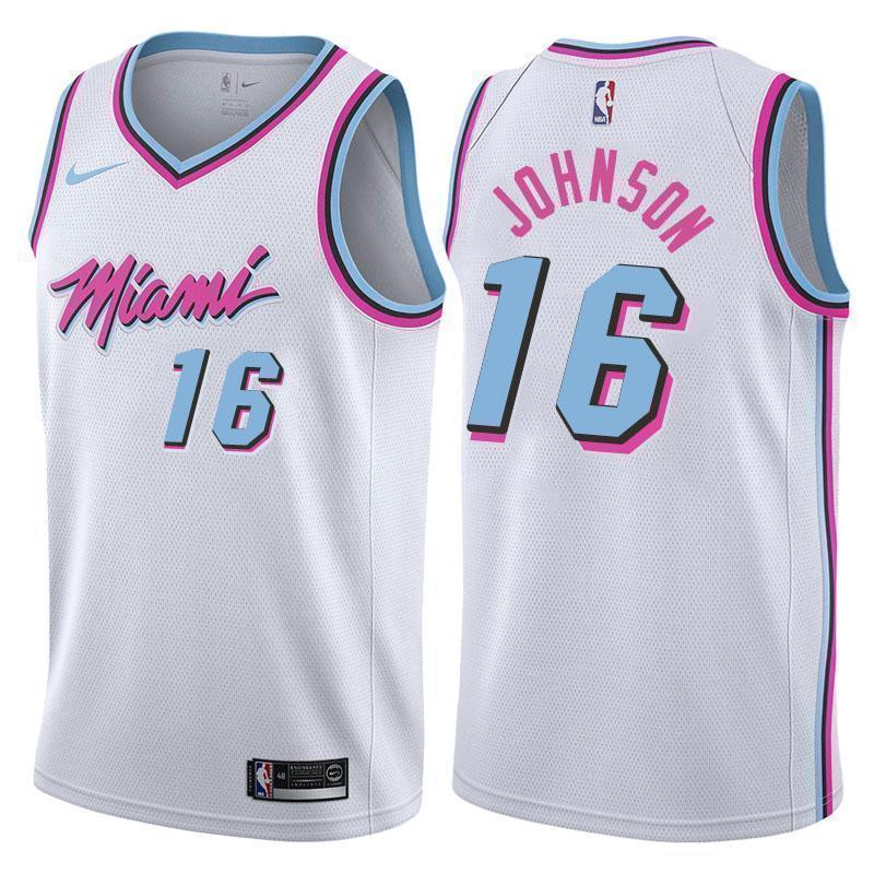 Miami Heat #16 James Johnson City Edition White Swingman Jersey