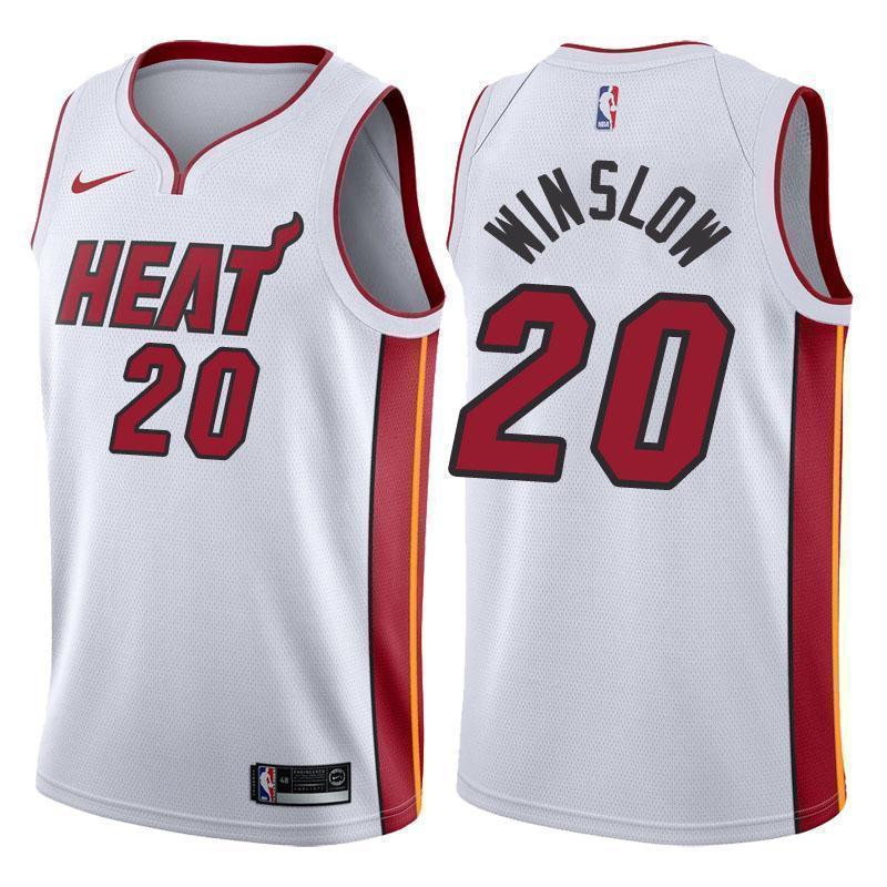 Miami Heat #20 Justise Winslow Association White Swingman Jersey
