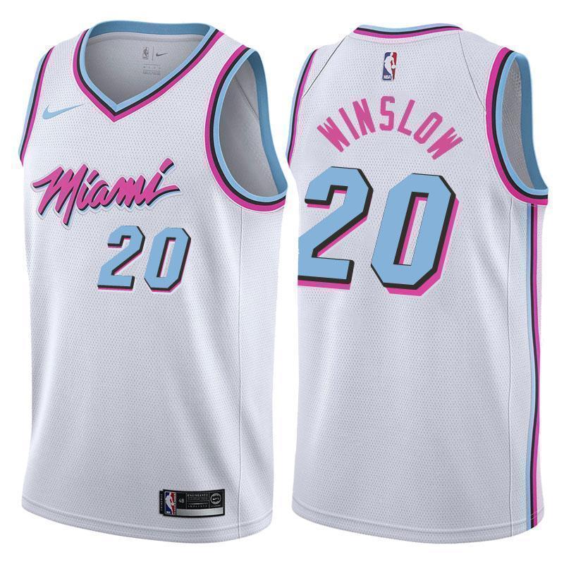 Miami Heat #20 Justise Winslow City Edition White Swingman Jersey