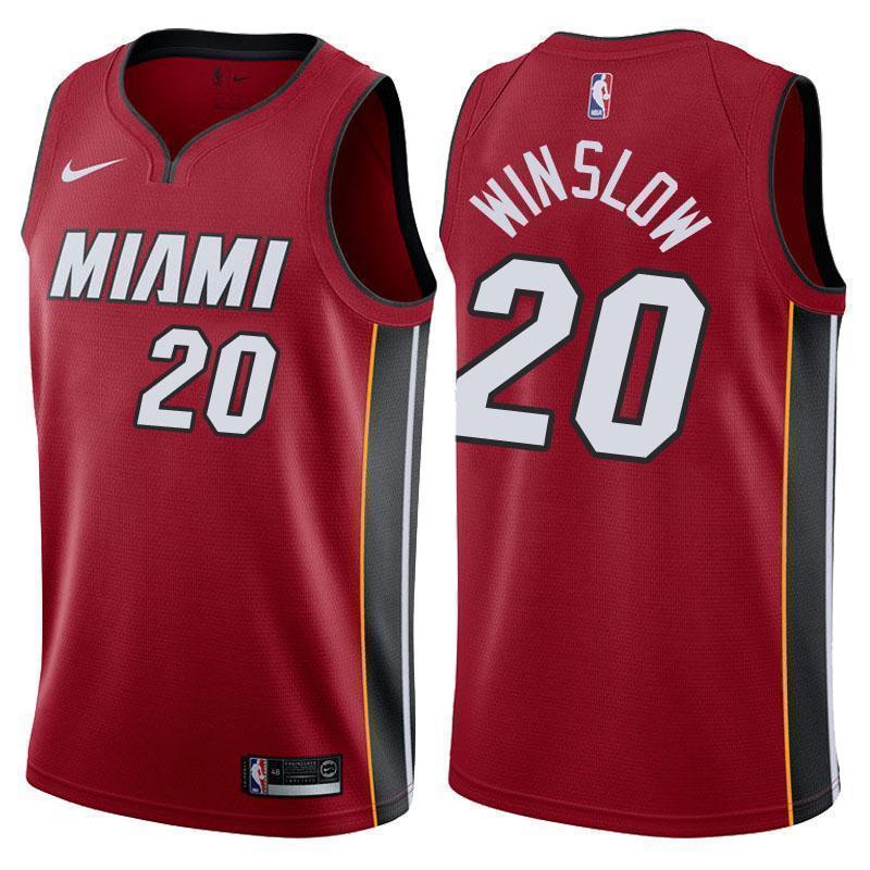 Miami Heat #20 Justise Winslow Statement Red Swingman Jersey