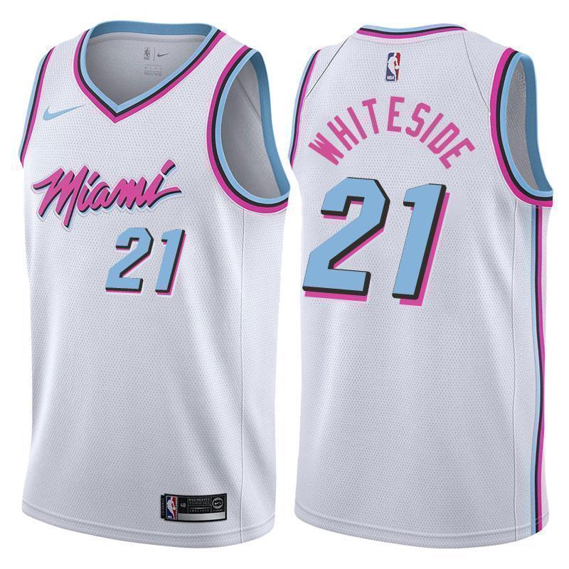 Miami Heat #21 Hassan Whiteside City Edition White Swingman Jersey