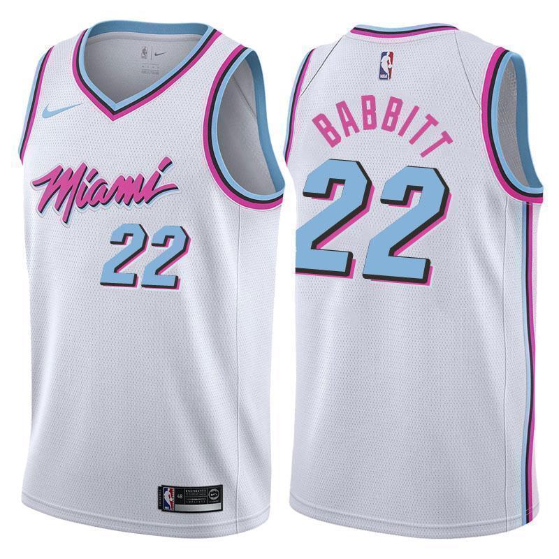 Miami Heat #22 Luke Babbitt City Edition White Swingman Jersey